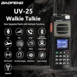 2 Pack BAOFENG UV-25 Walkie Talkie Tri-Band Wireless 10W Frequency Copy USB-C Charger Goose Tube Gain Antenna Powerful Long Range Ham Radios