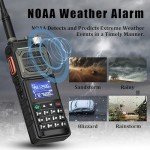 2 Pack BAOFENG UV-25 Walkie Talkie Tri-Band Wireless 10W Frequency Copy USB-C Charger Goose Tube Gain Antenna Powerful Long Range Ham Radios