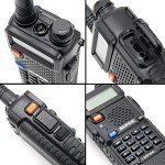 Baofeng UV-5R 8W Dual Band Two Way Radio with 3800mAh Battery Handheld Ham Radio Long Range Walkie Talkies Pack of 10 for Adults School Team Management (Black)