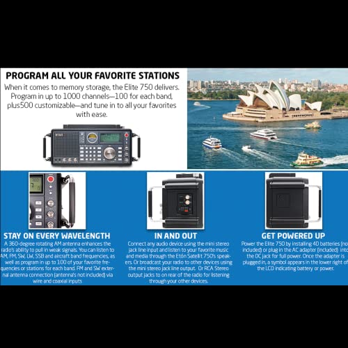 Eton Elite 750: Classic AM/FM/LW/VHF Radio, SSB, 1000 Channels