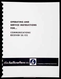 Hallicrafters SX-122 SX122 Communications Receiver Operating Service Instruction