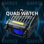 Radioddity DB25-G GMRS Mobile Radio, 25 Watts Two Way Radio Long Range, Quad Watch, GMRS Repeater Capable, with Dual Band Scanning Receiver, for Car Vehicle, Off Road, Overlanding Black