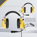 Arrowmax AHDH0042-YW-M1 Over The Head Noise Cancelling Headphone Compatible with Motorola CP200D CP100D R2 DEP450 BPR40D CP200 CP185 BPR40 Yaesu FT-65 FT-25 FT-4X/V XiR P3688