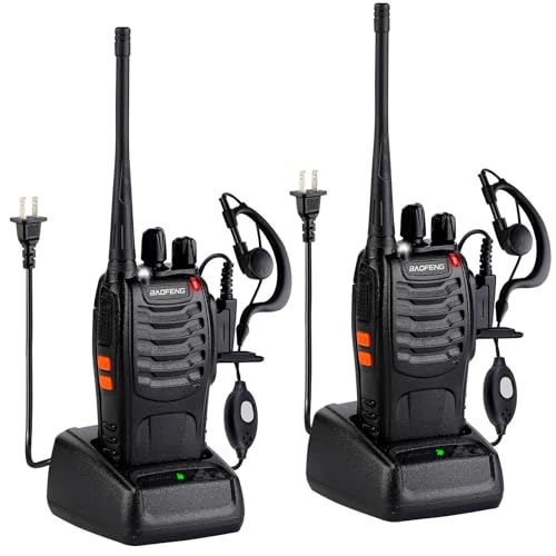 Baofeng 888S Walkie Talkies with Earpieces, Long Range