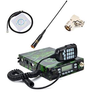 TWAYRDIO Dual Band VHF UHF Back Pack Mobile Transceiver Built-in 12000mAh Battery Dual PTT MIC Portable Ham Amateur Radio with Software, Programming Cable, Mobile Antenna and SO239 to PL259 Adapter