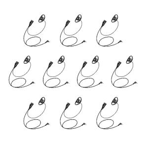 Arrowmax AEH2500-M1 D-Shape Style Earpiece PTT Compatible with Motorola CP200D CP100D R2 DEP450 BPR40D CP200 CP185 BPR40 Yaesu FT-65 FT-25 FT-4X/V XiR P3688 (10 Pieces)