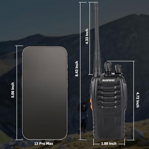Baofeng 888S Walkie Talkies with Earpieces, Long Range
