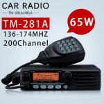 TM-281A 65W VHF Mobile Radio, 136-174MHz FM Transceiver for Car/Truck, 10-50KM Range, High Power Ham & Commercial Use, 200 Channels, PL-259 Antenna Connector