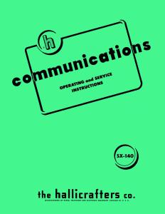 Hallicrafters SX-140 Operating and Service Manual