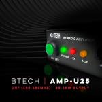 BTECH AMP-U25 Amplifier | 20-40W Power Boost for UHF (400-480MHz) | Compatible with Handheld Radios | Amplifies Analog and Digital Modes | Ideal for Mobile, Field, & Home Use