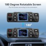 Retevis RT95 Dual Band Mobile Radio, Long Range Ham Radio with Antenna, 180 Degree Rotatable LCD Display, Mic Gain, Chirp, DTMF, 2m 70cm Mini Mobile Transceiver for RV Camping