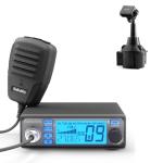 Radioddity CB-500 CB Radio Mobile Transceiver with Noise Reduction, AM FM, 4W Power Output, Instant Emergency Channel 9/19, Support PA System, and 7 Color Backlit Display, with RH2 Radio Mount