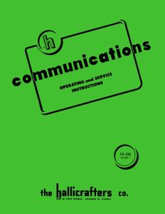 Hallicrafters SX-100 SX100 Mark1 Receiver Manual Ham Radio