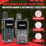 Rapid Radios Nationwide LTE Walkie-Talkie - Two-Way Radio - Unlimited Range POC Two Way Radios Set