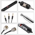 Radioddity HF-009 Portable HF Antenna, 5-50MHz Quick-Tuning Vertical Antenna, SWR 1.0-1.5, Compatible with Xiegu G90/X6100/X6200, Radioddity QT40/QT60/QT80, for HF Transceivers & Mobile Radios