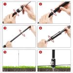 Radioddity HF-009 Portable HF Antenna, 5-50MHz Quick-Tuning Vertical Antenna, SWR 1.0-1.5, Compatible with Xiegu G90/X6100/X6200, Radioddity QT40/QT60/QT80, for HF Transceivers & Mobile Radios