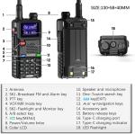 Radio 5RM Ham Radio10W Long Range Handheld AR-5RM Two Way Radio NOAA Weather Rec