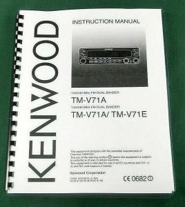 Kenwood TM-V71A/E Instruction Manual - Premium Card Stock Covers & 28 LB Paper!