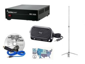 Icom IC-2300H Accy Bundle w/ Prog Kit, 23A Desktop PSU, 5W Speaker & 2m Base Ant