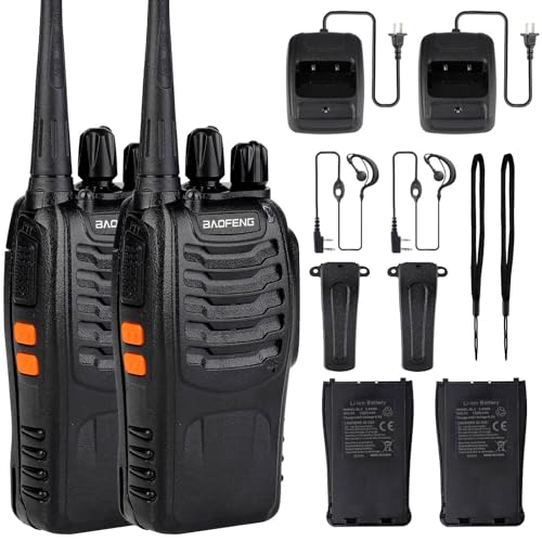 Baofeng 888S Walkie Talkies with Earpieces, Long Range
