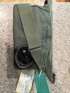 US Army Field Telephone Set TA-312/PT Vintage Military Radio Phone With Bag set