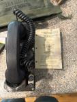 US Army Field Telephone Set TA-312/PT Vintage Military Radio Phone With Bag set