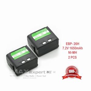 2x 7.2V 1650mAh NiMh Battery for Alinco EBP-20N, EBP-24N, EBP-26N, DJ-180