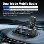 OMIZN UHF/4G Transceiver Mobile Radio Unlimited Range Dual Band 35W Android Car Radio Zello Repeater GPS