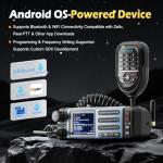 OMIZN UHF/4G Transceiver Mobile Radio Unlimited Range Dual Band 35W Android Car Radio Zello Repeater GPS