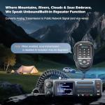OMIZN UHF/4G Transceiver Mobile Radio Unlimited Range Dual Band 35W Android Car Radio Zello Repeater GPS