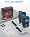 globalptt 2-Pack Global Walkie Talkies with Sim Cards - Handheld PoC Two Way Radios Unlimited Range - Rechargeable PTT Push to Talk Over Cellular Radio Long Range (G0)