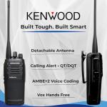 KENWOOD ProTalk 5W UHF Two-Way Business Radio – NXDN Digital/Analog with AMBE+2, Easy Programming, 64 Channels/4 Zones, Up to 15-Hour Battery, Loud 1,000 mW Speaker, MIL-STD 810 & IP54/55, NX-P1300NU