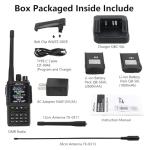 DMR Radio Handheld AT-D168UV Portable Ham Radio with VHF/UHF Dual Band, Long Range, APRS, Digital & Analog Mode, Rechargeable Ham Radio, Clear Audio, Easy Programming & Secure Encryption