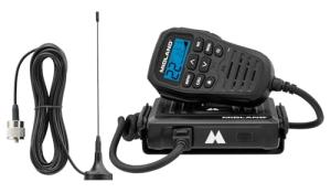 Midland® - MXT275 MicroMobile GMRS Radio - 15 watts Two-Way Radio with Integrated Control Microphone - Overland Caravanning Tractors - Detachable External Magnetic Mount Antenna - 8 Repeater Channels