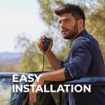 Midland® - MXT275 MicroMobile GMRS Radio - 15 watts Two-Way Radio with Integrated Control Microphone - Overland Caravanning Tractors - Detachable External Magnetic Mount Antenna - 8 Repeater Channels