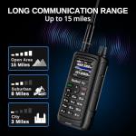 Radioddity GM-30 Plus GMRS Handheld Radio, GMRS Repeater Capable, Long Range NOAA/UHF/VHF/Airband Scanner & Receiver with 1000 Channels, GPS Tracking, 2500mAh Battery USB-C Charging, 1 Pack