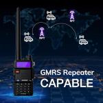 BAOFENG UV-5G PRO GMRS Handheld Radio, 5W NOAA/UHF/VHF/Airband Scanner & Receiver, GMRS Repeater Capable, Long Range Rechargeable Two Way Radio, for Adults, Support Chirp Programming