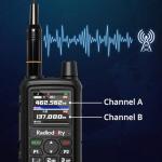 Radioddity GM-30 Plus GMRS Handheld Radio, GMRS Repeater Capable, Long Range NOAA/UHF/VHF/Airband Scanner & Receiver with 1000 Channels, GPS Tracking, 2500mAh Battery USB-C Charging, 1 Pack