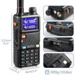[Chirp Compatible] BAOFENG UV-5G Plus GMRS Handheld Radio, Long Rang Two Way Radio for Adult, 999 Channels, NOAA Receiver & Scanner, with 2500mAh Battery USB-C Port, 1 Pack
