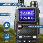 [Chirp Compatible] BAOFENG UV-5G Plus GMRS Handheld Radio, Long Rang Two Way Radio for Adult, 999 Channels, NOAA Receiver & Scanner, with 2500mAh Battery USB-C Port, 1 Pack