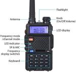 Digital Handheld Radio Scanner Fire Police VHF FM EMS Ham 2 Way Transceiver Dual