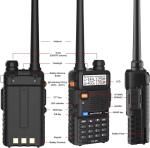 Digital Handheld Radio Scanner Fire Police VHF FM EMS Ham 2 Way Transceiver Dual