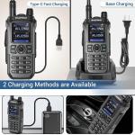 Digital Handheld Radio Scanner Fire Police VHF FM EMS Ham 2 Way Transceiver Dual