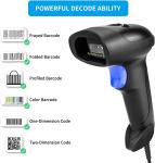 2.4Ghz Wireless Barcode Scanner USB Cordless 1D 2D Laser Barcode Reader Handhold