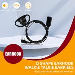 Retevis Hands Free Walkie Talkie Earpiece with Mic, VOX, 2 Pin, for RT22 RT21 H-777 RT68 H777H RT27, Compatible with Pxton Baofeng BF-888S BF-T26 Kenwood Walkie Talkie, 2 Way Radio Earpiece(10 Pack)