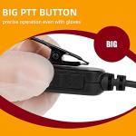 Retevis Hands Free Walkie Talkie Earpiece with Mic, VOX, 2 Pin, for RT22 RT21 H-777 RT68 H777H RT27, Compatible with Pxton Baofeng BF-888S BF-T26 Kenwood Walkie Talkie, 2 Way Radio Earpiece(10 Pack)