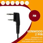 Retevis Hands Free Walkie Talkie Earpiece with Mic, VOX, 2 Pin, for RT22 RT21 H-777 RT68 H777H RT27, Compatible with Pxton Baofeng BF-888S BF-T26 Kenwood Walkie Talkie, 2 Way Radio Earpiece(10 Pack)