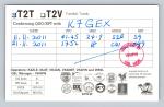 Ham Radio QSL T2T Funafuti Tuvalu 2011 DX Engineering Elecraft