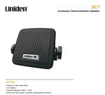Uniden (BC7) Bearcat 7-Watt External Communications Speaker. Durable Rugged Design, Perfect for Amplifying Uniden Scanners, CB Radios, and Other Communications Receivers.,Black