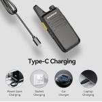 BAOFENG T20D Mini Portable Two Way Radios Long-Range Walkie Talkie Set (6 Pack) with Six Way Charger for Outdoor Adventures and Emergency Communication